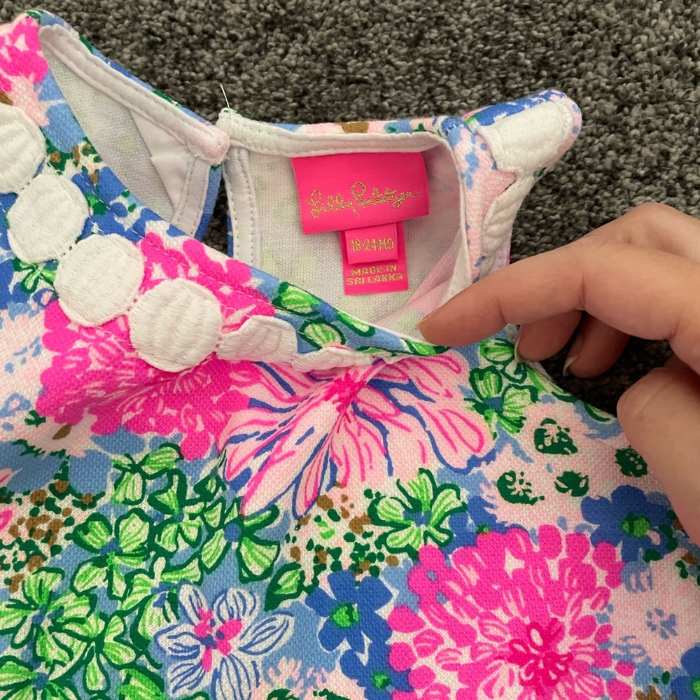 Lilly Pulitzer Floral Shift Dress Set NEW 18-24M - Picture 2 of 5